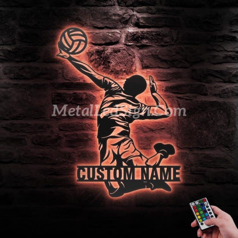 Custom-Man-Volleyball-Metal-Wall-Art-Led-Light-5-2