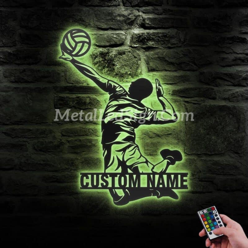 Custom-Man-Volleyball-Metal-Wall-Art-Led-Light-6