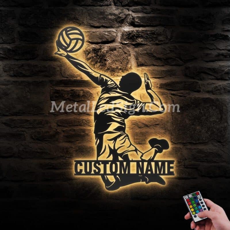 Custom-Man-Volleyball-Metal-Wall-Art-Led-Light-Images-2