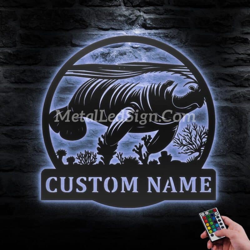 Custom-Manatee-Metal-Wall-Art-Led-Light-3-1