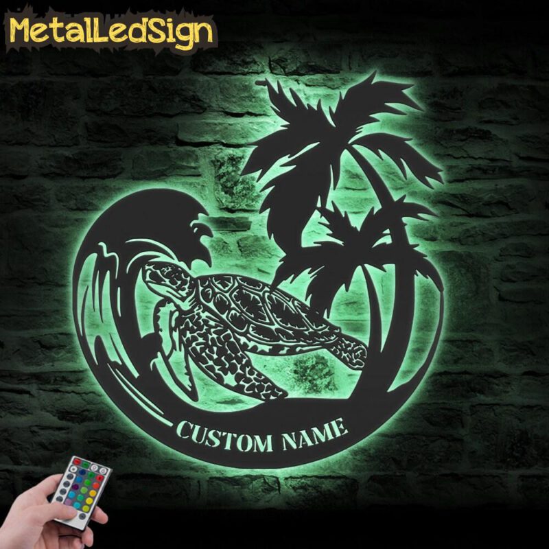 Custom-Mandala-Sea-Turtle-Palm-Tree-Metal-Wall-Art-LED-Light-7.jpg