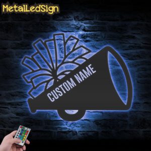 Custom-Megaphone-With-Pom-Pom-Cheerleading-Metal-Wall-Led-3.jpg