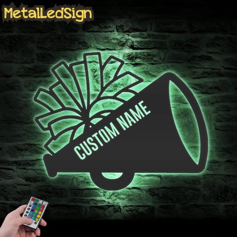 Custom-Megaphone-With-Pom-Pom-Cheerleading-Metal-Wall-Led-7.jpg