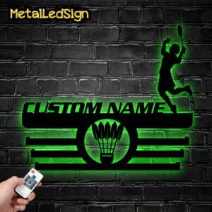 Custom-Metal-Badminton-Girl-Player-Medal-Hanger-Wall-Art-Light-8