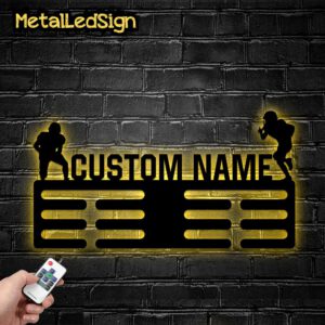 Custom-Metal-Baseball-And-Us-Football-Medal-Hanger-Wall-Art-Led-Light-Images