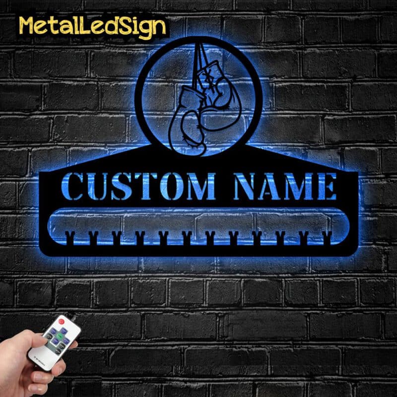 Custom-Metal-Boxing-Medal-Hanger-Wall-Art-Led-Light-8