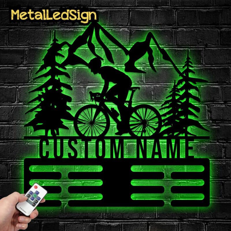 Custom-Metal-Boy-Cycling-Medal-Hanger-Wall-Art-Light-Images