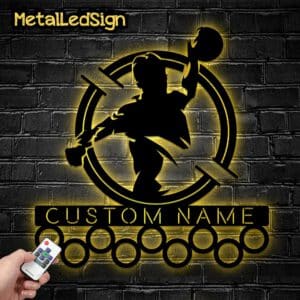 Custom-Metal-Handball-Medal-Hanger-Wall-Art-Led-Light-Images