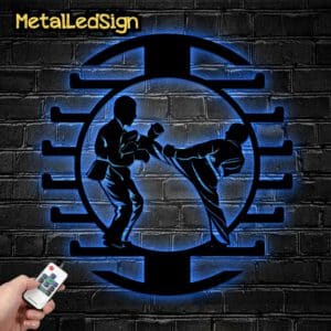 Custom-Metal-Karate-Medal-Hanger-Wall-Art-Led-Light-8