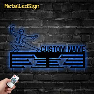 Custom-Metal-Kungfu-Lover-Medal-Hanger-Wall-Art-Led-Light-6