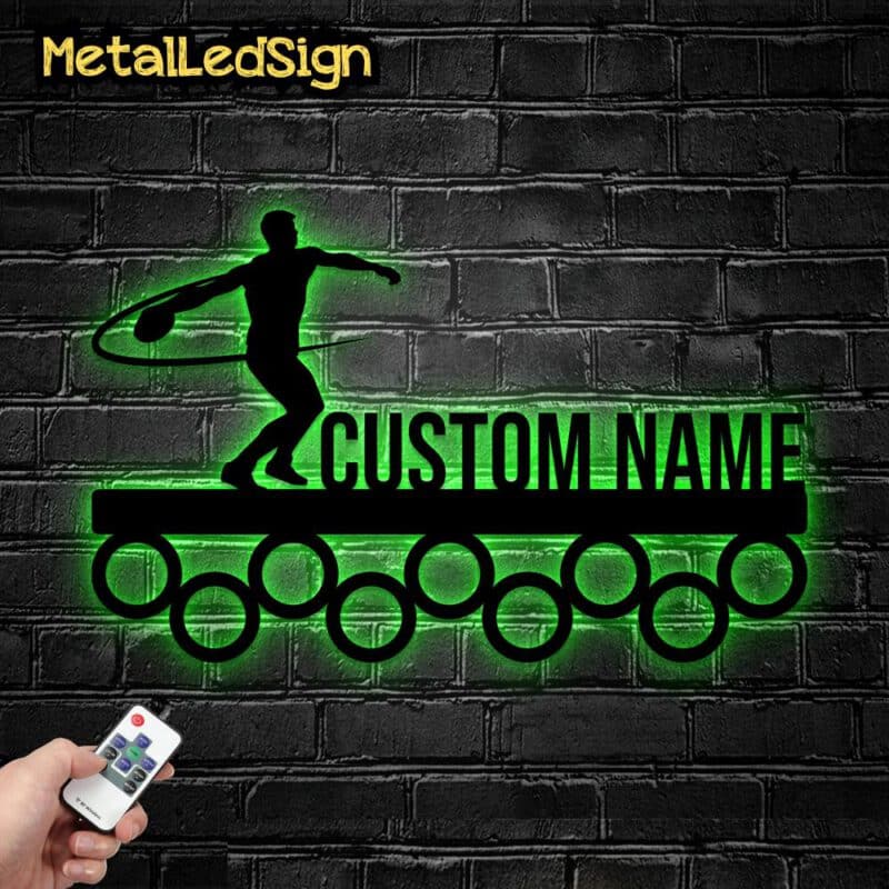 Custom-Metal-Man-Discus-Thrower-Medal-Hanger-Wall-Art-Led-Light-6