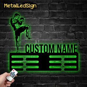 Custom-Metal-Man-Kickboxing-Lover-Medal-Hanger-Led-Light-6