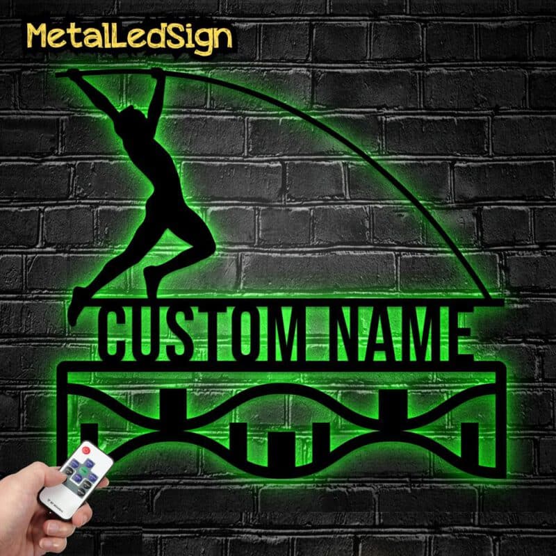 Custom-Metal-Pole-Vaulting-Medal-Hanger-Wall-Art-Light-Images