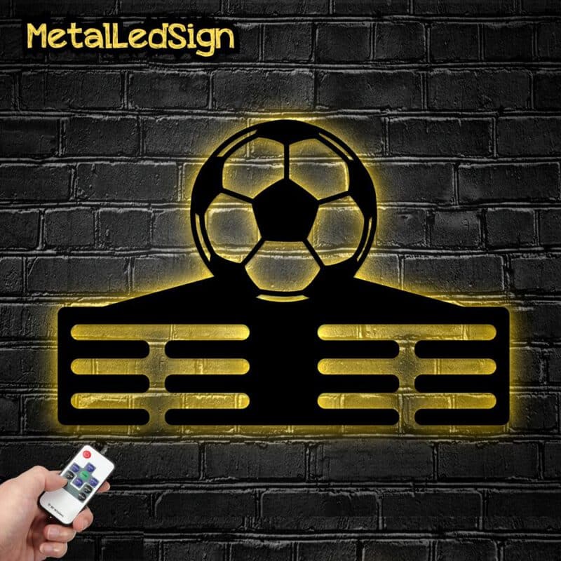 Custom-Metal-Soccer-Medal-Hanger-Wall-Art-Led-Light-Images-1