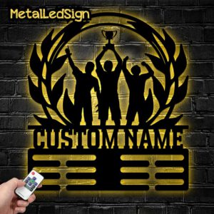 Custom-Metal-Soccer-Medal-Hanger-Wall-Art-Led-Light-Images-4