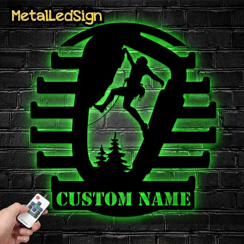 Custom-Metal-Sport-Climbing-Medal-Hanger-Wall-Art-Led-Light-Images