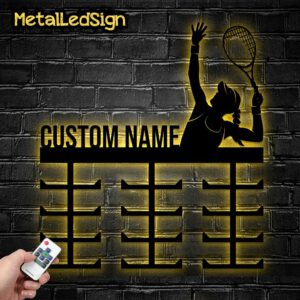 Custom-Metal-Tennis-Medal-Hanger-Wall-Art-Led-Light-Images-4