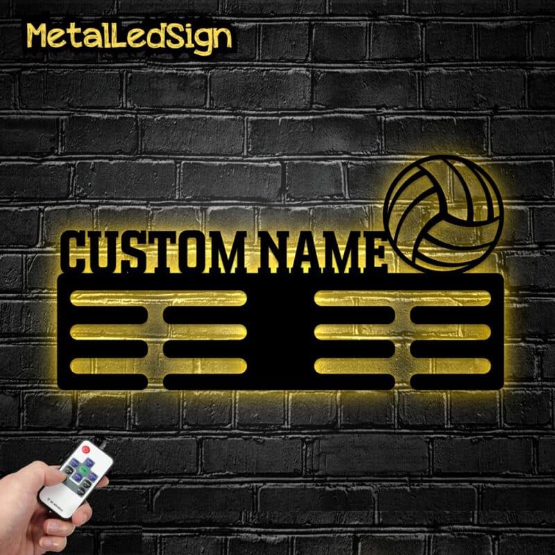 Custom-Metal-Volleyball-Medal-Hanger-Wall-Art-Led-Light-Images-1