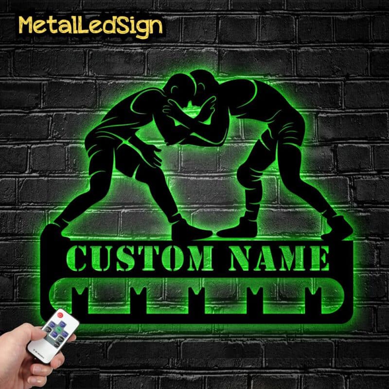 Custom-Metal-Wrestling-Medal-Hanger-Wall-Art-Led-Light-8-1