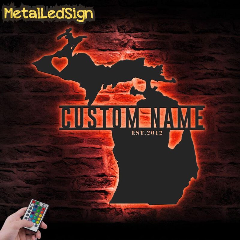 Custom-Michigan-Map-Metal-Wall-Art-LED-Lights-5.jpg