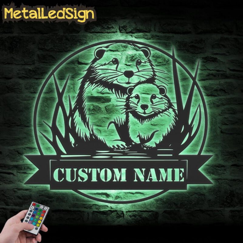 Custom-Mom-And-Child-Beaver-Metal-Wall-Art-LED-Light-7.jpg