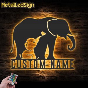 Custom-Mom-Baby-Father-Elephant-Metal-Wall-Art-LED-Light-Images.jpg