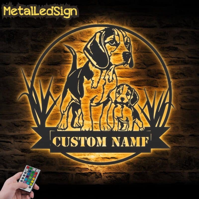 Custom-Mom-Child-Beagle-Metal-Wall-Art-LED-Light-Images.jpg