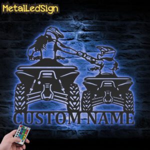 Custom-Mom-Son-Quad-Biker-Metal-Wall-Art-LED-Light-3.jpg