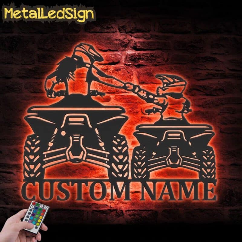 Custom-Mom-Son-Quad-Biker-Metal-Wall-Art-LED-Light-5.jpg