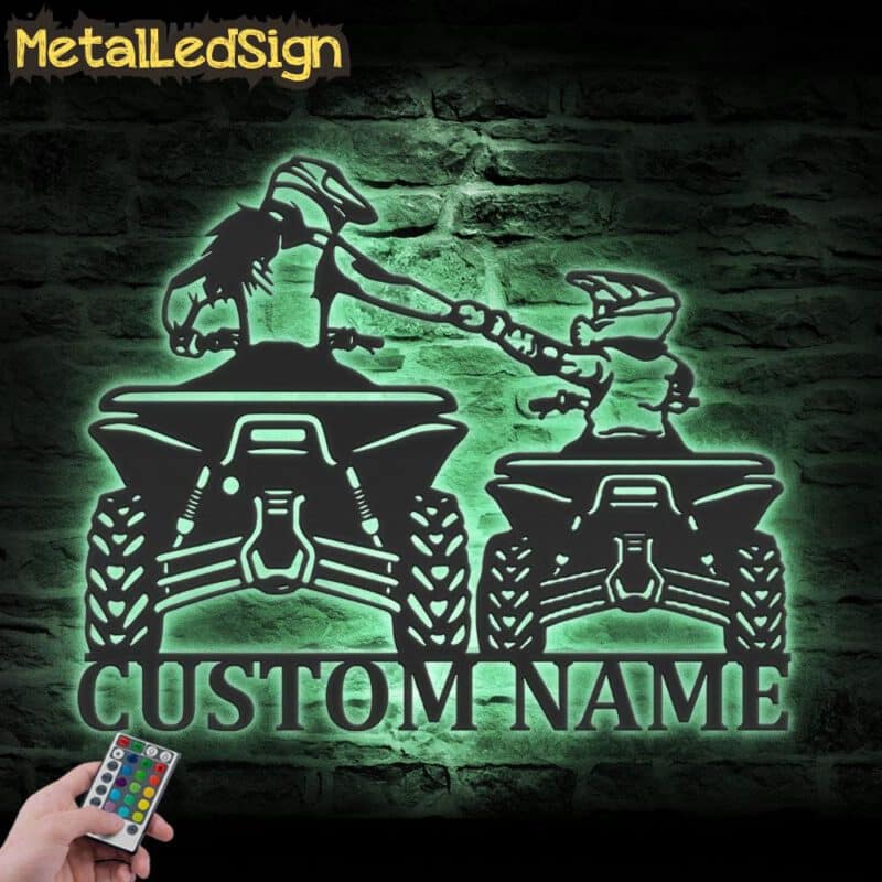 Custom-Mom-Son-Quad-Biker-Metal-Wall-Art-LED-Light-7.jpg