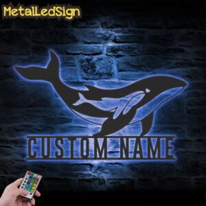 Custom-Mom-baby-Father-Dolphin-Metal-Wall-Art-LED-Light-3.jpg