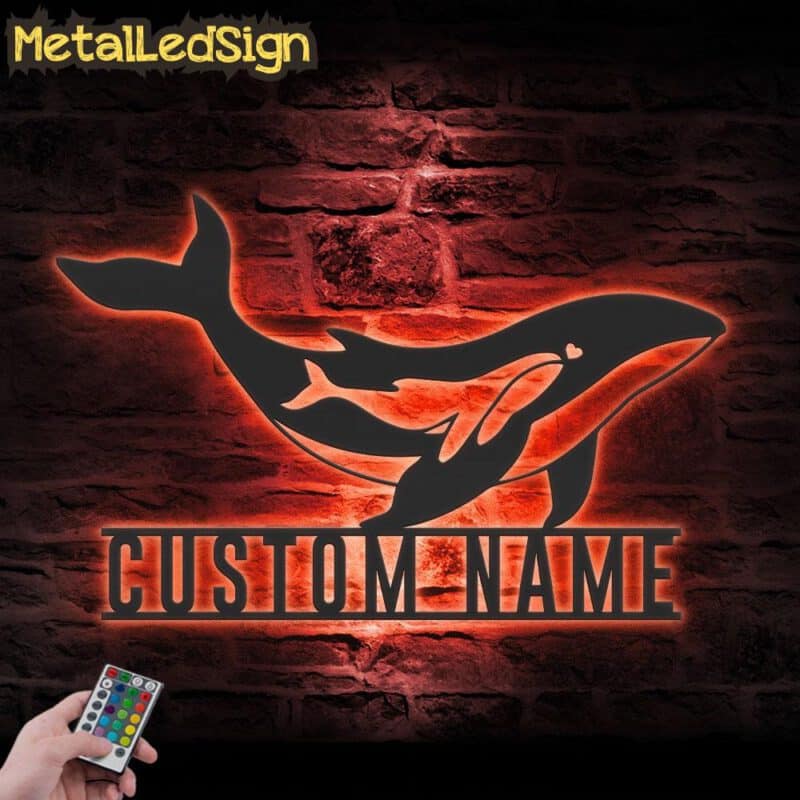 Custom-Mom-baby-Father-Dolphin-Metal-Wall-Art-LED-Light-5.jpg