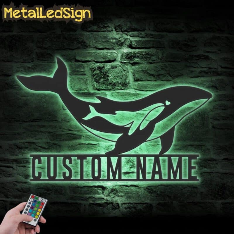 Custom-Mom-baby-Father-Dolphin-Metal-Wall-Art-LED-Light-7.jpg