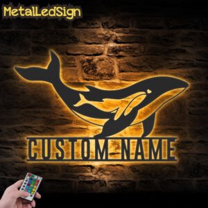 Custom-Mom-baby-Father-Dolphin-Metal-Wall-Art-LED-Light-Images.jpg