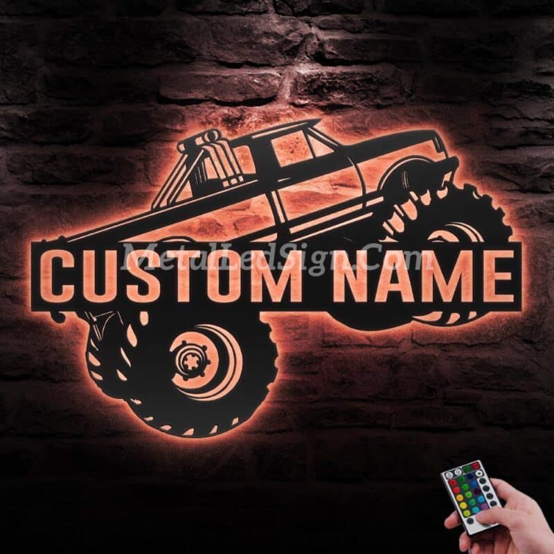 Custom-Monster-Truck-Driver-Metal-Wall-Art-Led-Light-5-3