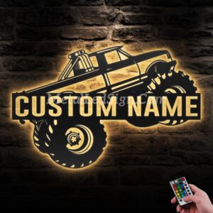 Custom-Monster-Truck-Driver-Metal-Wall-Art-Led-Light-Images-3