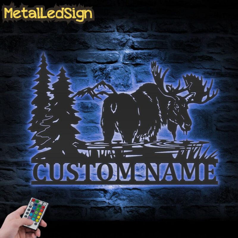 Custom-Moose-Huting-Metal-Wall-Art-LED-Light-3-3.jpg