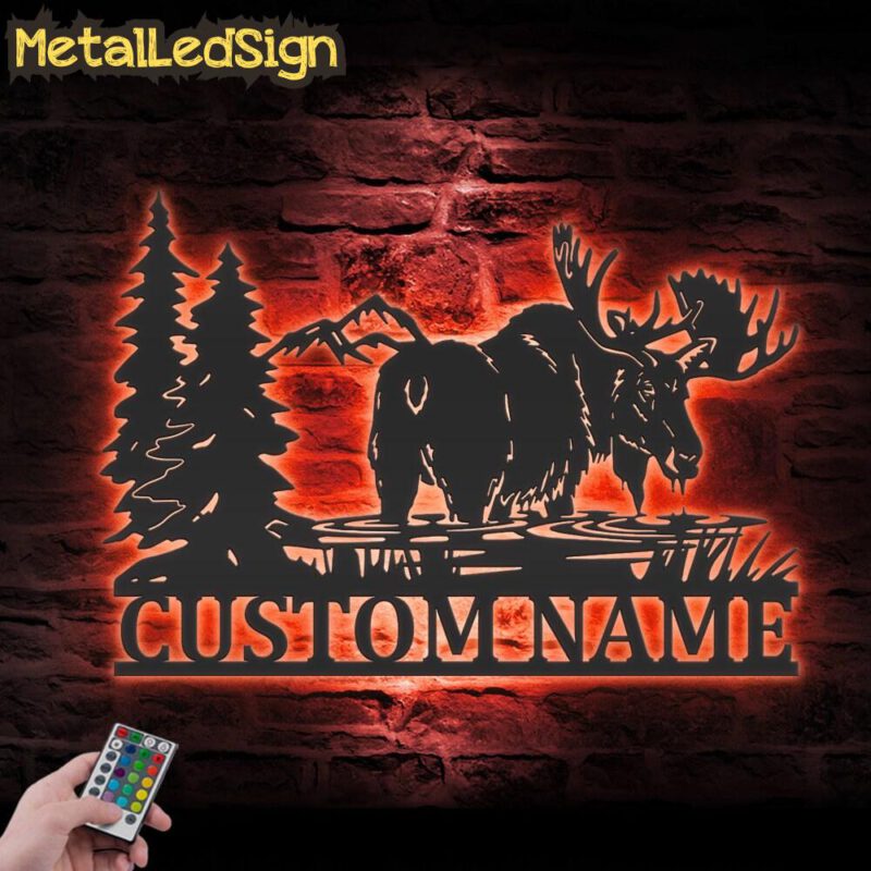 Custom-Moose-Huting-Metal-Wall-Art-LED-Light-5-3.jpg