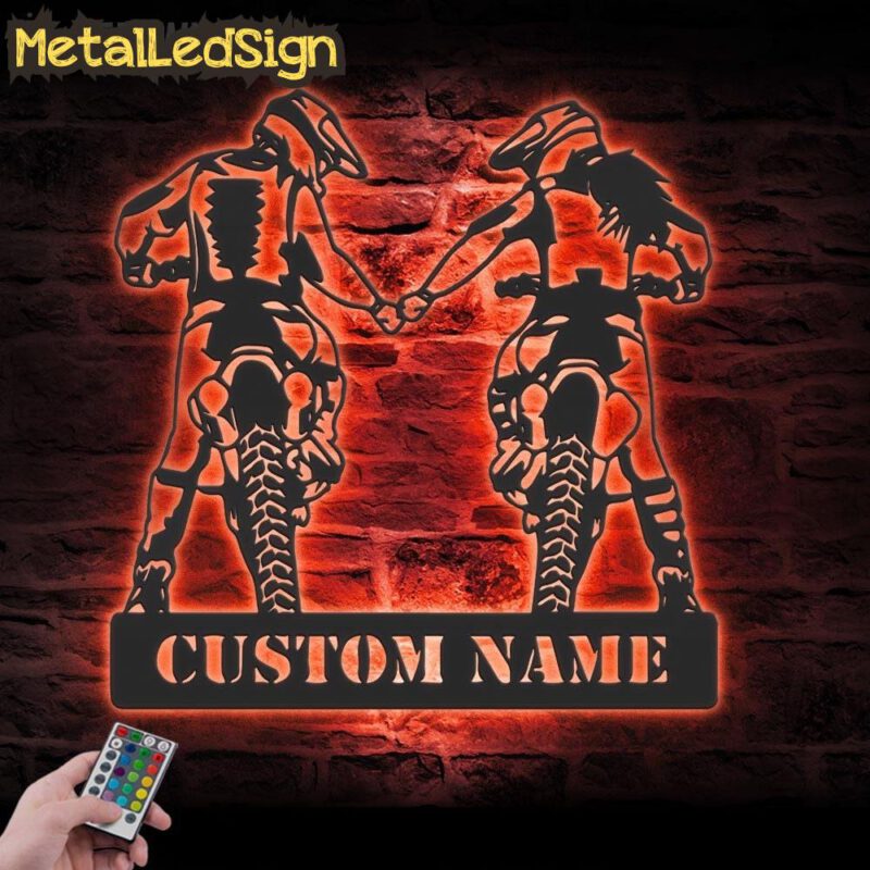 Custom-Motocross-Biker-Couple-Holding-Hand-Metal-Wall-Art-LED-Light-5.jpg