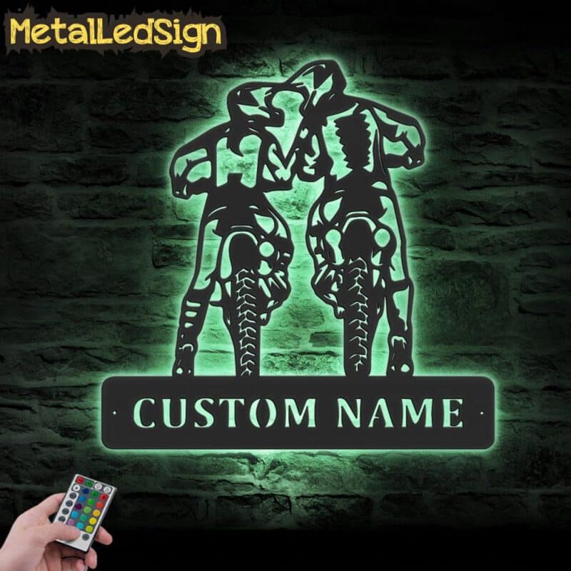 Custom-Motocross-Biker-Couple-Kiss-Metal-Wall-Art-LED-Light-7.jpg