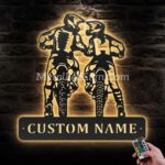 Custom-Motocross-Biker-Couple-Kiss-Metal-Wall-Art-Led-Light-Images-2