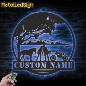 Custom-Motocross-Biker-Cowgirl-Couple-Kiss-Metal-Wall-Art-LED-Light-3-1.jpg