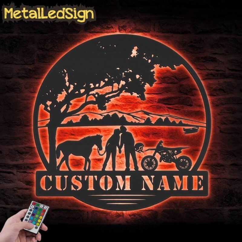 Custom-Motocross-Biker-Cowgirl-Couple-Kiss-Metal-Wall-Art-LED-Light-5-1.jpg