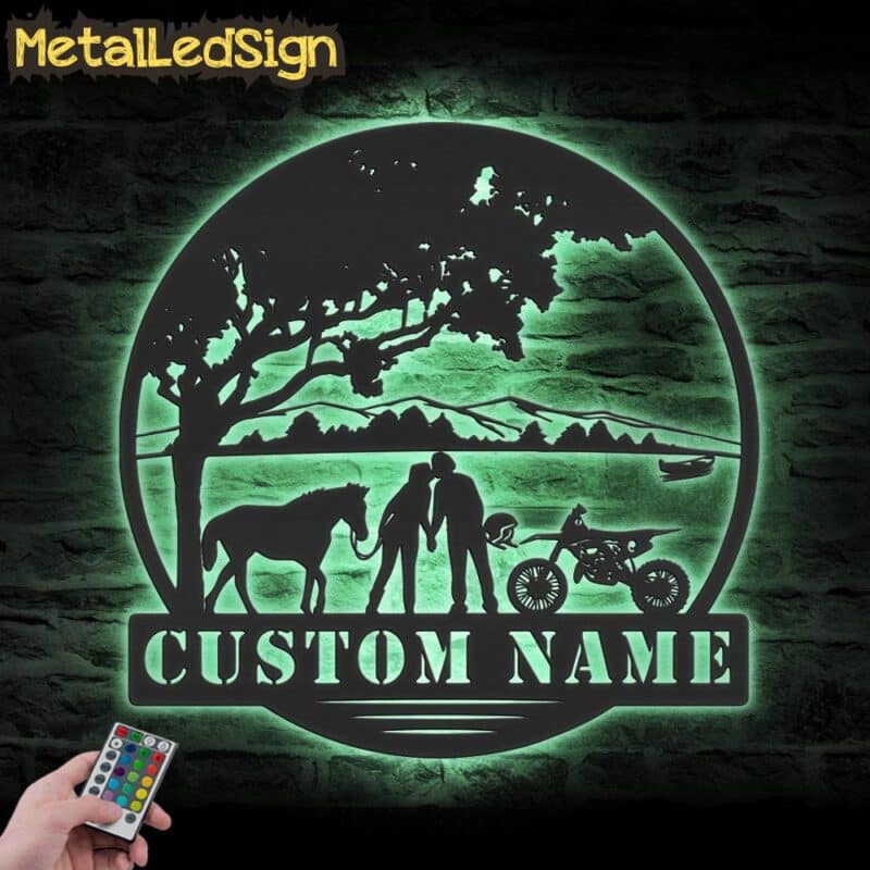 Custom-Motocross-Biker-Cowgirl-Couple-Kiss-Metal-Wall-Art-LED-Light-7-1.jpg