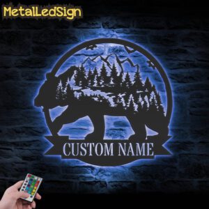 Custom-Mountain-Bear-Metal-Wall-Art-LED-Light-3.jpg