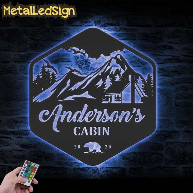 Custom-Mountain-Forest-Cabin-Metal-Wall-Art-LED-Light-3-1.jpg