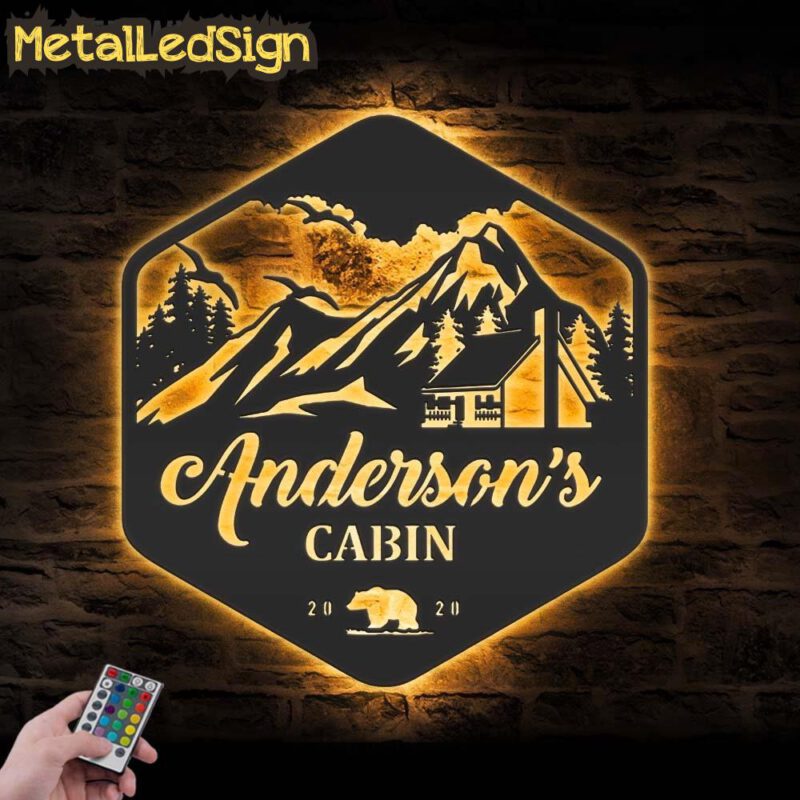 Custom-Mountain-Forest-Cabin-Metal-Wall-Art-LED-Light-Images-1.jpg