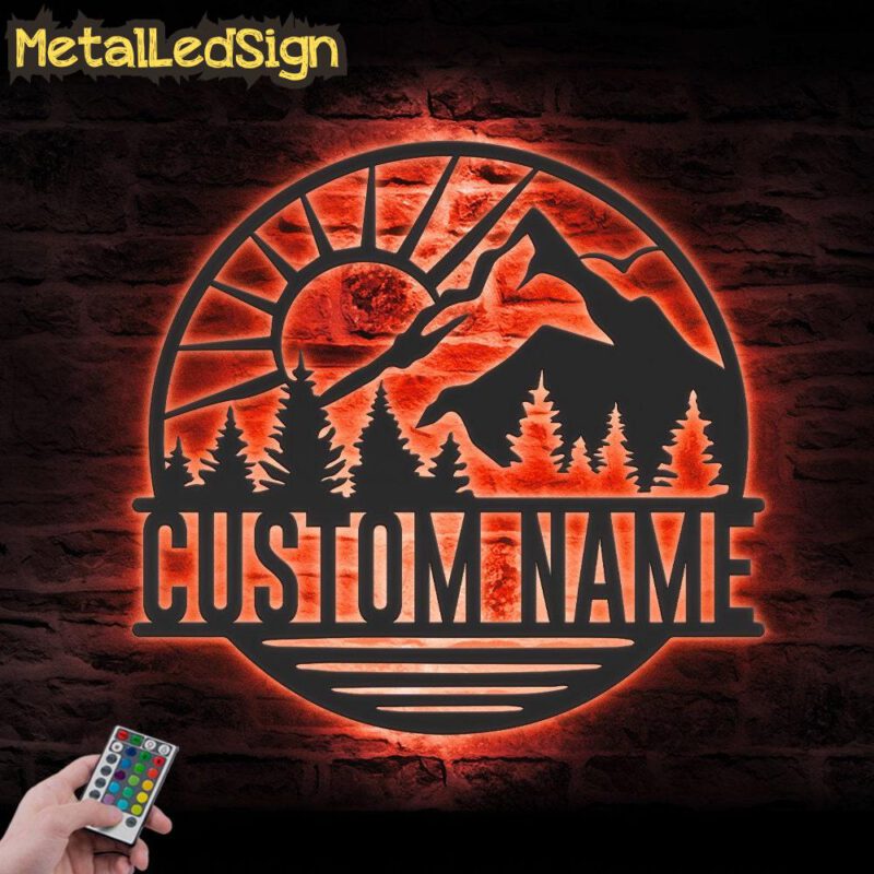 Custom-Nature-Mountain-Sun-Lake-And-Forest-Metal-Wall-Art-LED-Light-5.jpg