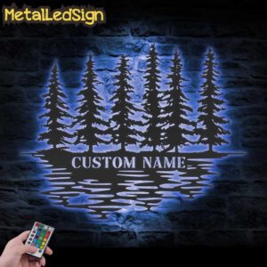 Custom-Nature-Wispy-Pine-Tree-Lake-Metal-Wall-Art-LED-Light-3.jpg