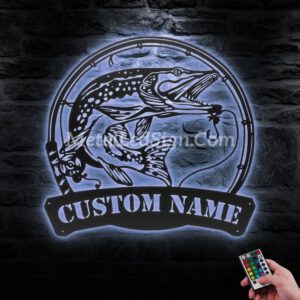 Custom-Northern-Pike-Fishing-Metal-Wall-Art-Led-Light-1